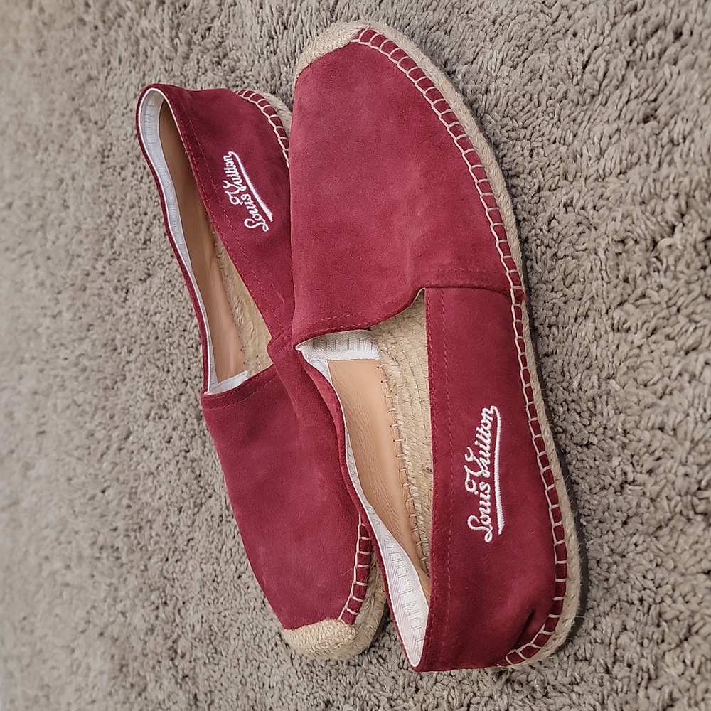 Louis Vuitton Burgundy Espadrilles (Men's 10.5)